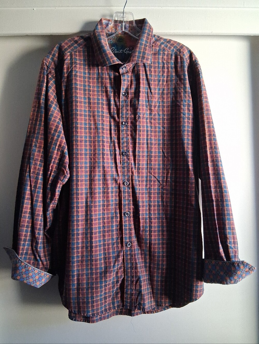 Robert Graham Multicored Plaid & Floral Button Down Shirt XL